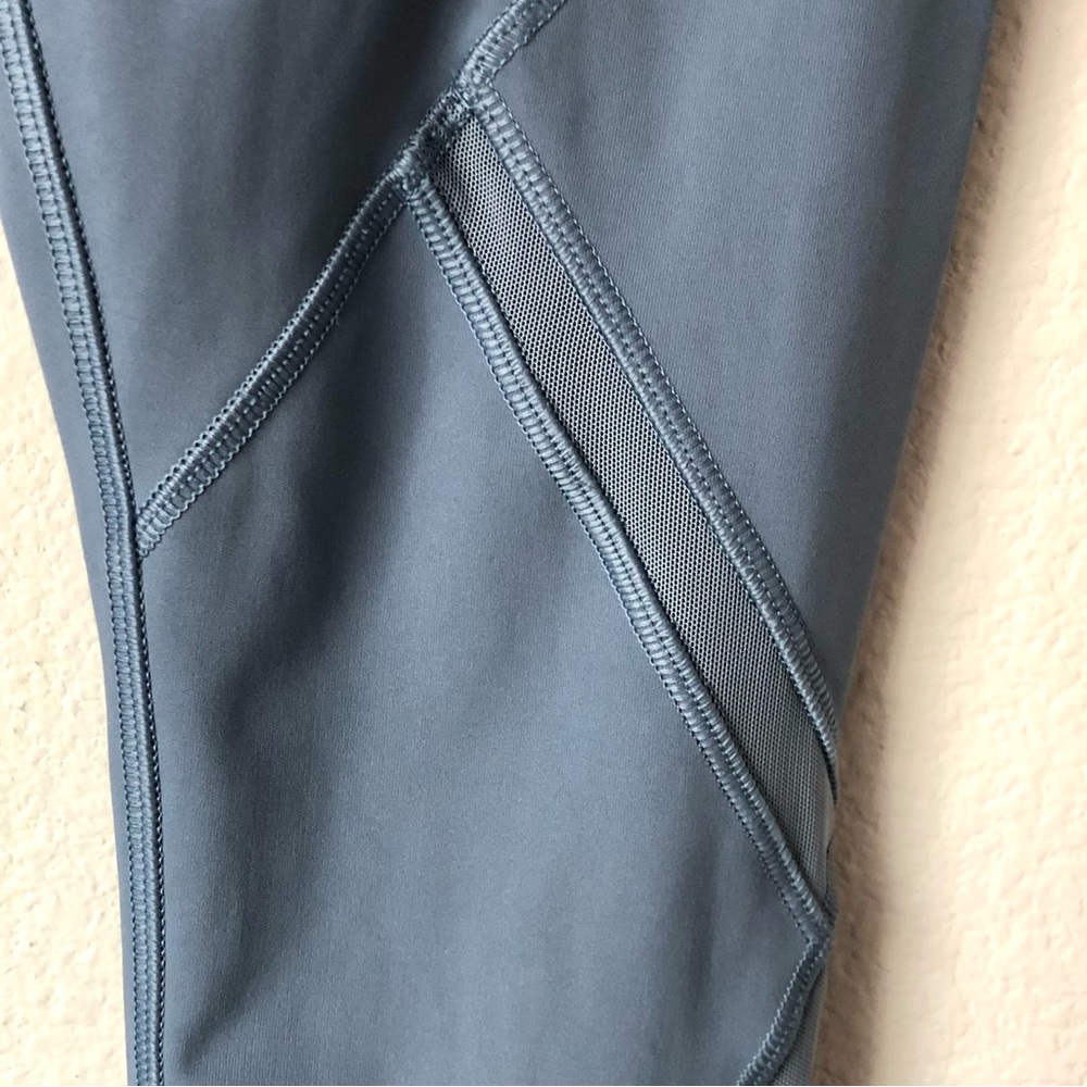 Lululemon Mesh Inset Cropped Leggings | Size 4 | Gunsmoke Blue - Picture 5 of 14
